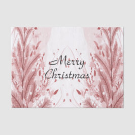 Rode Kerstpijnboom Sneeuw Decoratie Mooi Tissuepapier