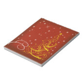 Rode kerstscène notitieblok (Gedraaid)