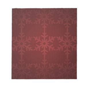 Rode kerstsneeuwvlok notitieblok