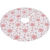  rode kerstsnowflakes op winterwit kerstboom rok (Gekanteld)