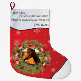 Rode kerstsok met JOUW FOTO erop