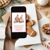 Rode kerststol decoratie feestje  kaart