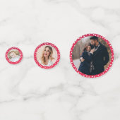 Rode Kersttafel Decor Aangepaste Foto Confetti (Voorkanten)