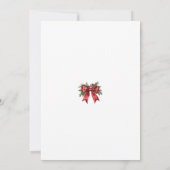 Rode Kerstvakantie Cocktail Party Uitnodiging (Achterkant)