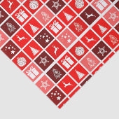 Rode Kerstvakantie Schattigee boomrendieren Tissuepapier (Detail)