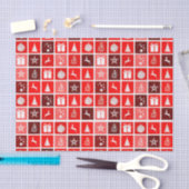 Rode Kerstvakantie Schattigee boomrendieren Tissuepapier (Craft)