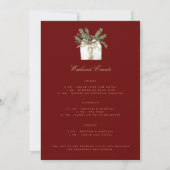 Rode Kerstversiering Bachelorette Weekend Kaart (Achterkant)