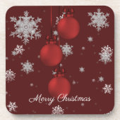 Rode kerstversiering Beverage Coaster Bier Onderzetter (Voorkant)