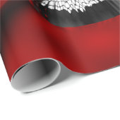 Rode kerstversiering cadeaupapier (Rol Hoek)