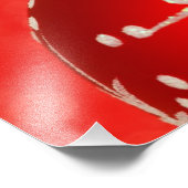 Rode kerstversiering foto afdruk (Hoek)