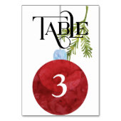 Rode kerstversieringWeddenschappen Kaart (Achterkant)