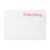 Rode kerstzegeningen en wintersterren (Achterkant)