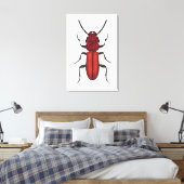 Rode kever canvas afdruk (Insitu (Slaapkamer))
