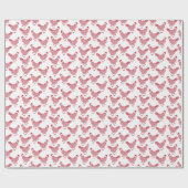 Rode kip cadeaupapier (Vlak)