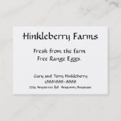 Rode kip Kruis het visitekaartje over de weg (Achterkant)