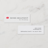 Rode Kissing Lippen Eenvoudig Wit Haar en Schoonhe Mini Visitekaartje (Voorkant / Achterkant)