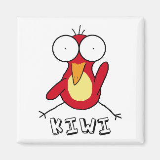 Rode Kiwi magneet