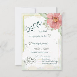 Rode Klaproos Aquarel Bloemen RSVP Kaartje