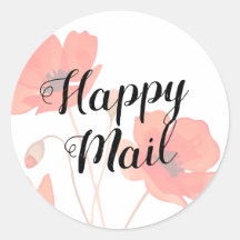 Rode klaproos bloem bloemige Happy Mail