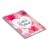 Rode Klaproos Bloemen Bloemrijke Dankbaarheidsdagb Notitieboek (Rechterzijde)