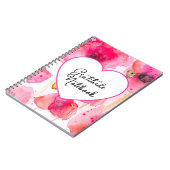 Rode Klaproos Bloemen Bloemrijke Dankbaarheidsdagb Notitieboek (Linkerzijde)