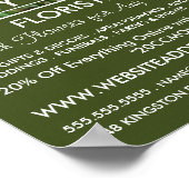 Rode klaproos, Bloemist Adverteren Poster (Hoek)