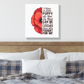 Rode klaproos herinneringscitaat Vector shirt ontw Canvas Afdruk (Insitu (Slaapkamer))