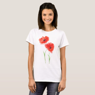 Rode klaproos Wildbloemen klaprozen  T-shirt