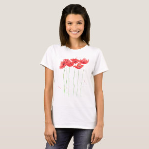 Rode klaproos Wildbloemen klaprozen  T-shirt