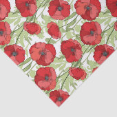 Rode klaprozen Bloemen tissuepapier (Detail)