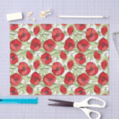 Rode klaprozen Bloemen tissuepapier (Craft)