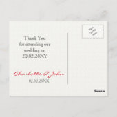  rode klaprozen bloemenbedankjes briefkaart (Achterkant)