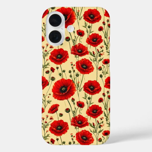 Rode klaprozen Bloemige esthetische cadeau-ideeën Case-Mate iPhone Case (Achterkant)