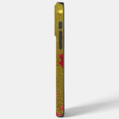 Rode klaprozen Goud glinstert Aangepaste naam Case-Mate iPhone Case (Achterkant / Links)
