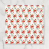 Rode klaprozen in een Mason pot verjaardag Bedankjes Labels (Achterkant)