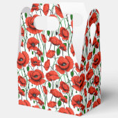 Rode klaprozen in een veld op wit bedankdoosjes (Open)