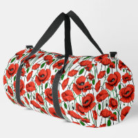 Rode klaprozen in een veld op wit