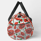 Rode klaprozen in een veld op wit plunjezak (Rechts)