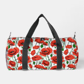 Rode klaprozen in een veld op wit plunjezak (Achterkant)