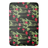 Rode klaprozen zomerweide, wilde bloemen badmat (Voorkant Verticaal)