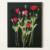 Rode klaprozen zomerweide, wilde bloemen planner (Achterkant)