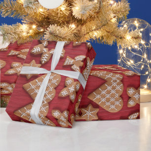 Rode Klassieke Kerstmis Cadeaupapier