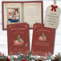 Rode Klassieke Verhalenboek Kerst Familie Foto