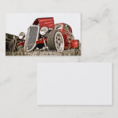 Rode  Klassieke Visitekaartjes van de Auteur van d (Voorkant / Achterkant)