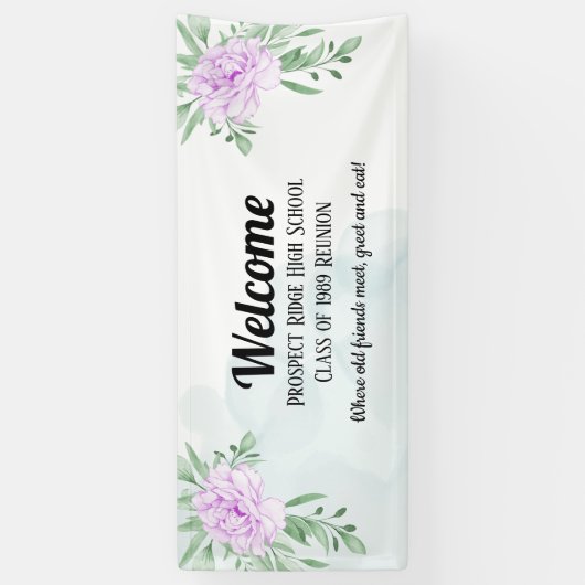 Rode Klassieker Paarse Roos Eucalyptus Spandoek (Verticaal)