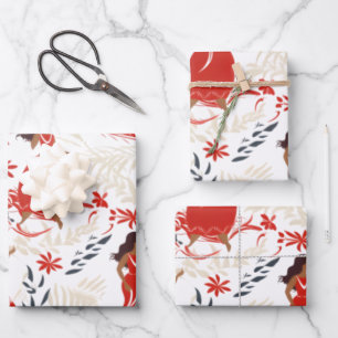 rode kleding hawaiiaans inpakpapier vel