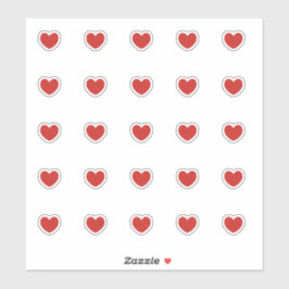 Rode kleine hart stickers