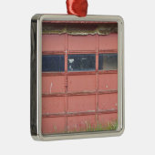 Rode klep metalen ornament (Rechts)