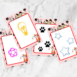 Rode kleur met poten schattige kittens 4" x 6" post-it® notes