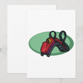 Rode kleurrijke Roller Onderzetter Ride Kaart (Voorkant / Achterkant)